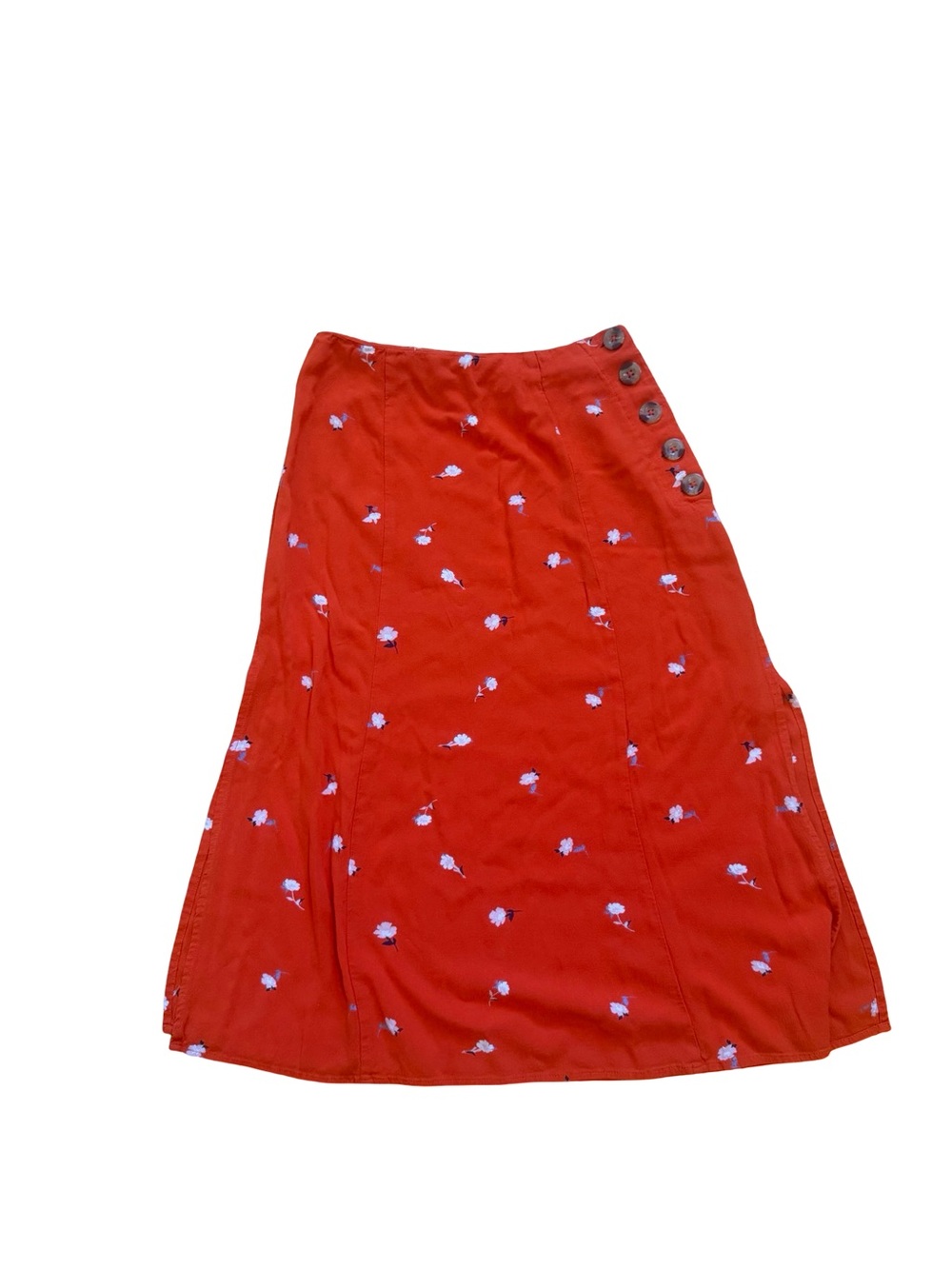 O'Neill Floral Button-Accent A-Line Skirt